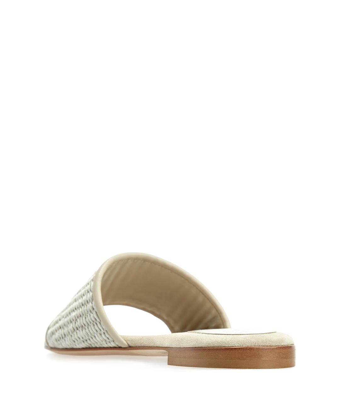 PESERICO Бежевые замшевые шлепанцы, фото 4