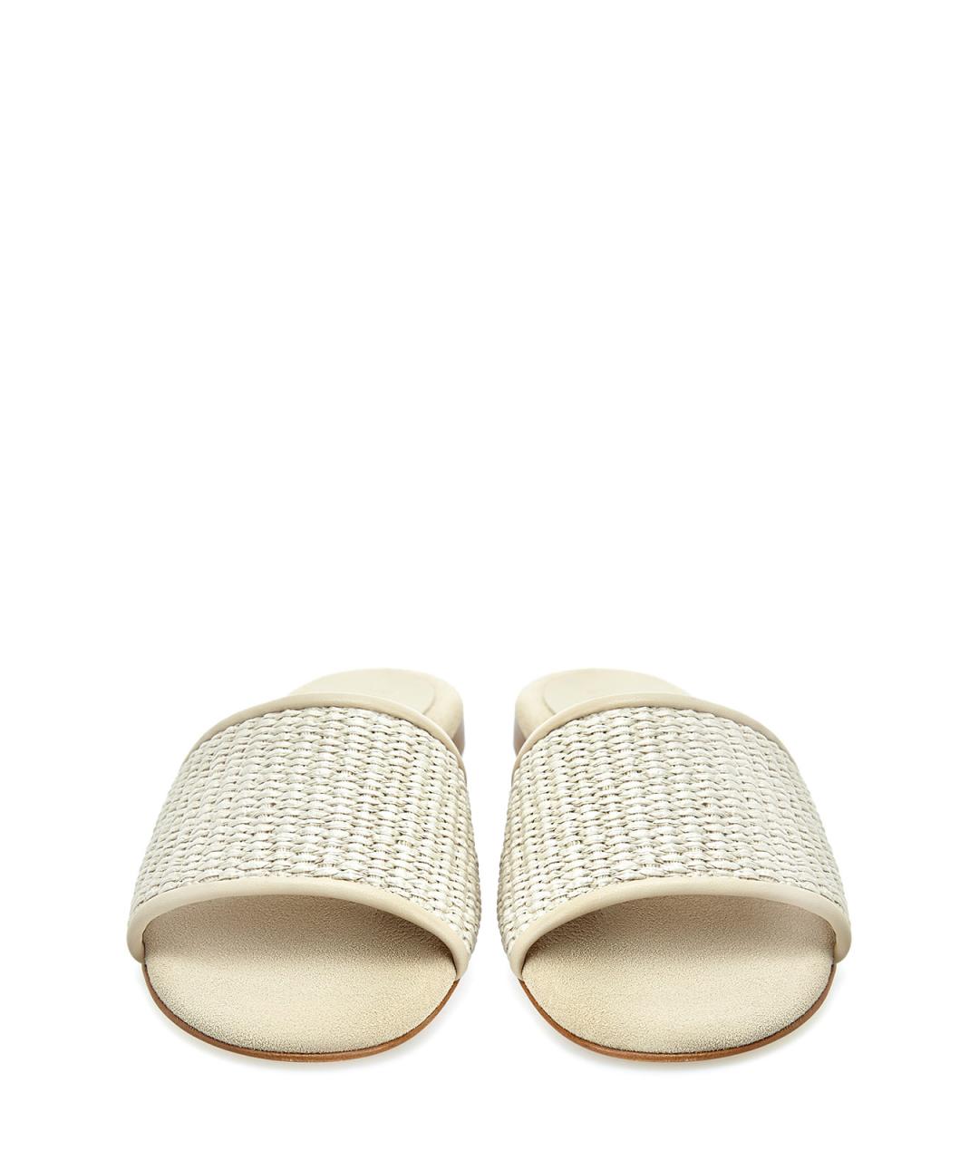 PESERICO Бежевые замшевые шлепанцы, фото 6