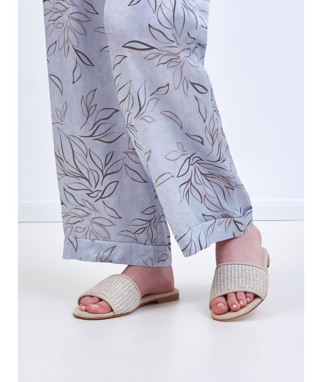 PESERICO Бежевые замшевые шлепанцы, фото 2