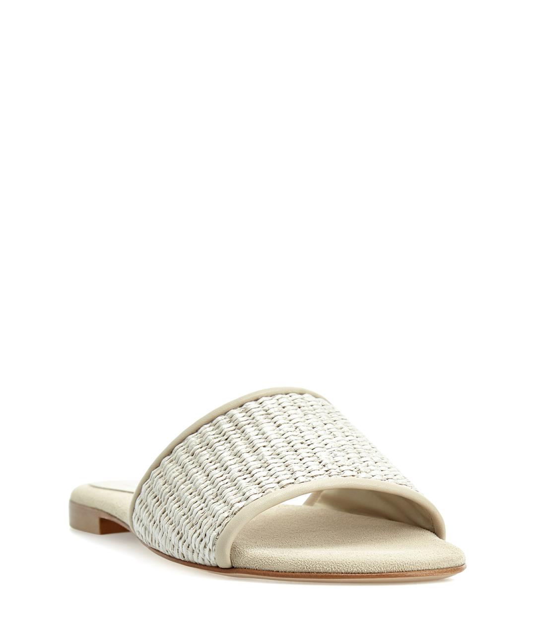 PESERICO Бежевые замшевые шлепанцы, фото 3