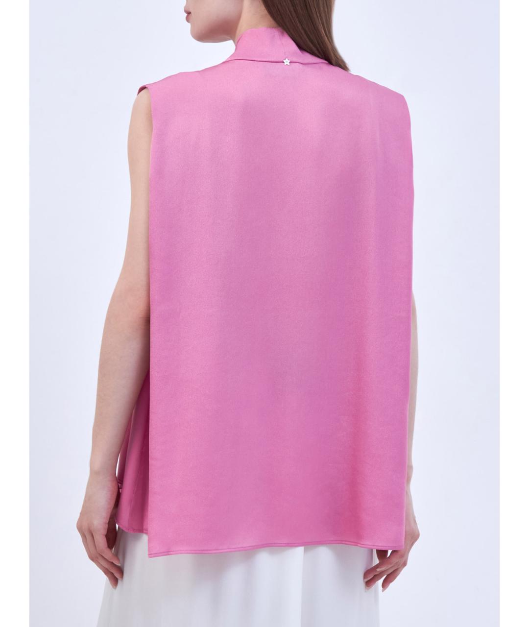 LORENA ANTONIAZZI Розовая ацетатная блузы, фото 4