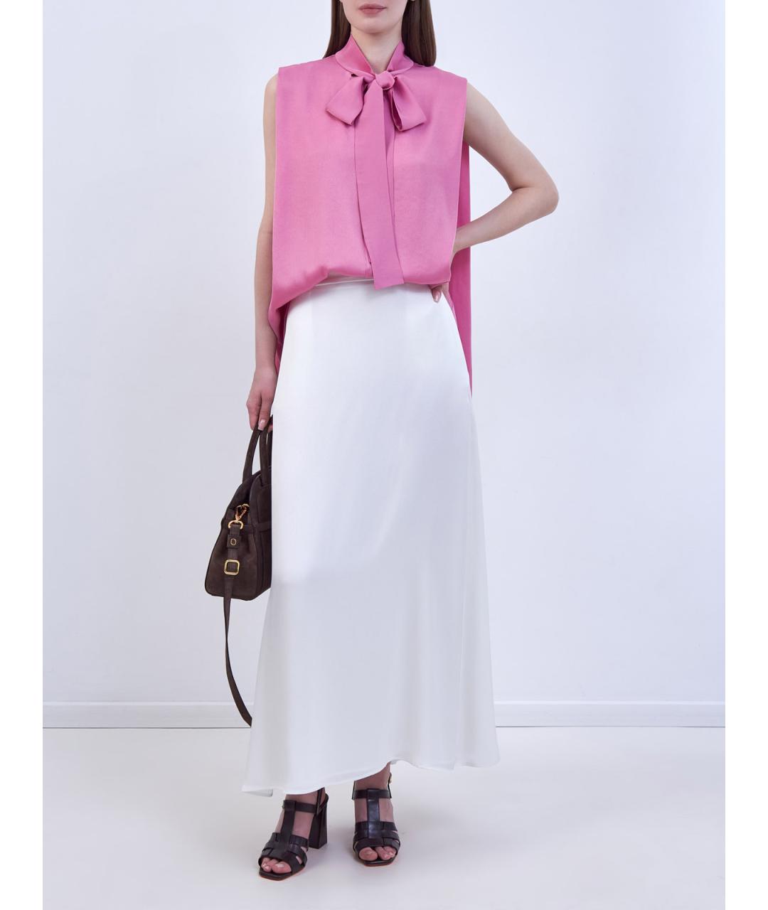 LORENA ANTONIAZZI Розовая ацетатная блузы, фото 2