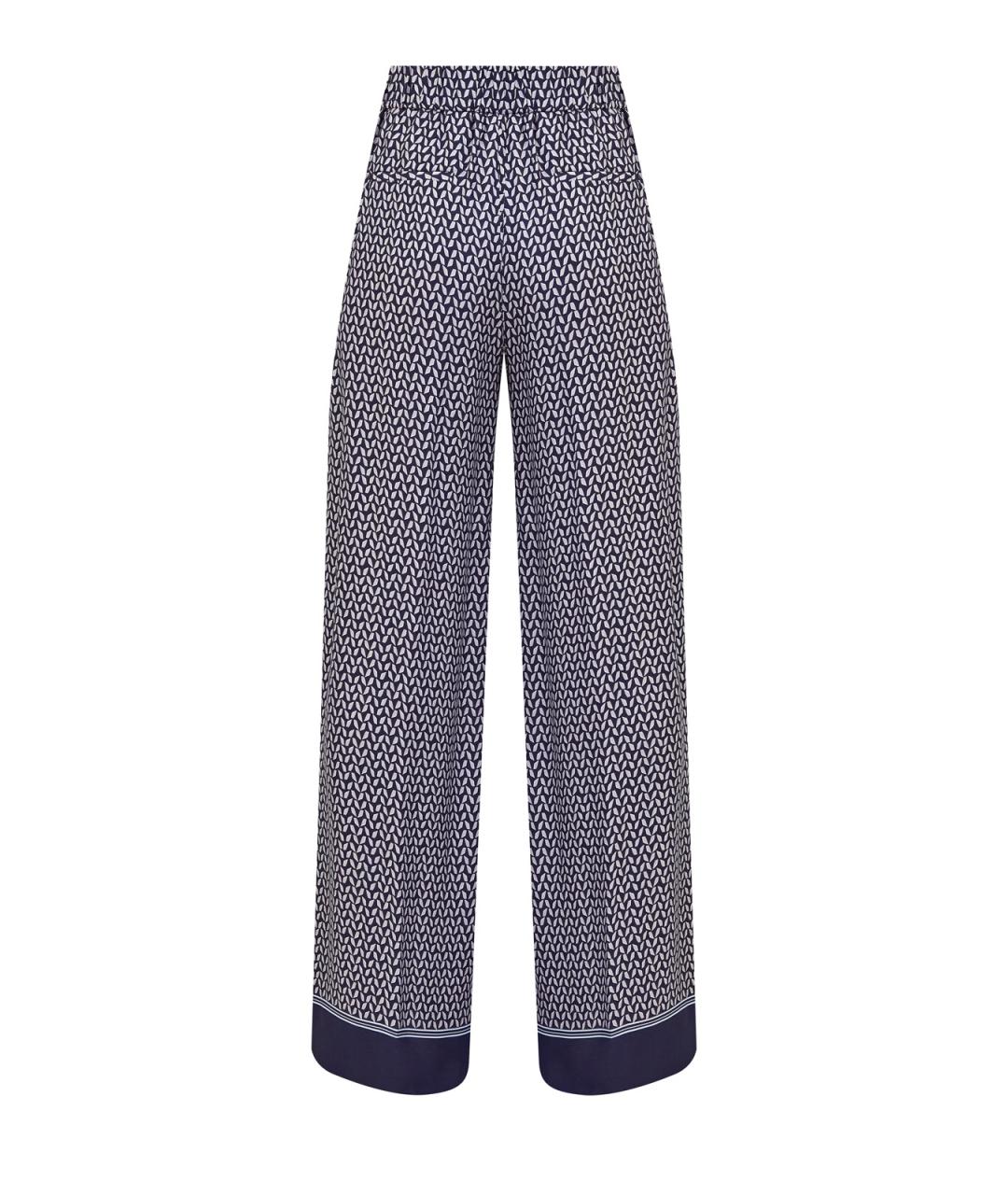 PESERICO Синие вискозные брюки широкие, фото 2