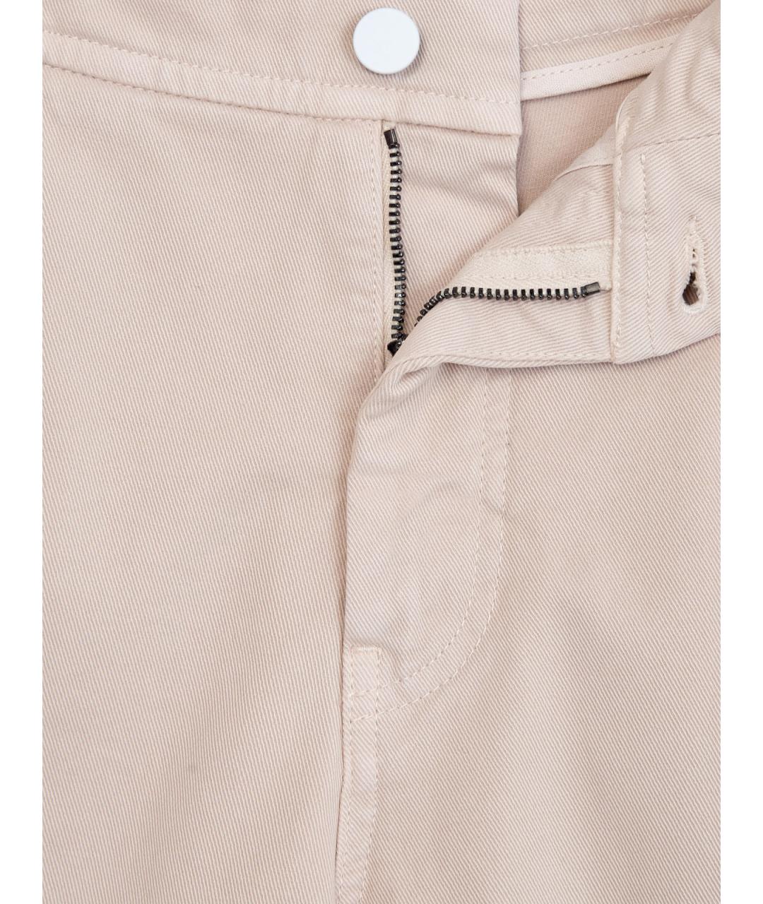 LORENA ANTONIAZZI Бежевые хлопковые прямые джинсы, фото 7
