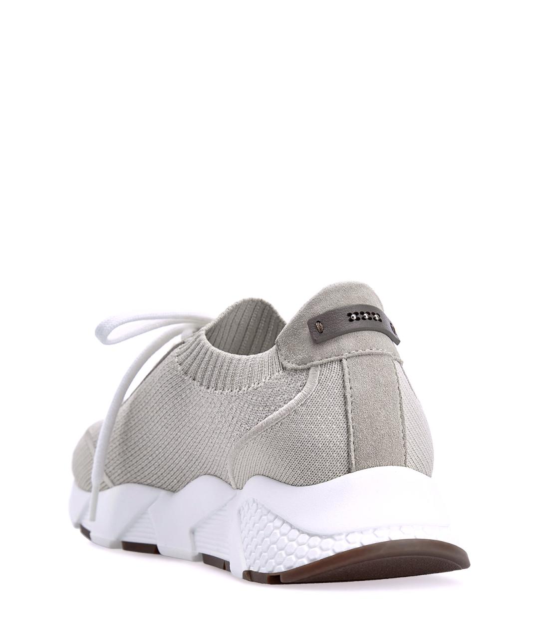 PESERICO Бежевые текстильные кроссовки, фото 4