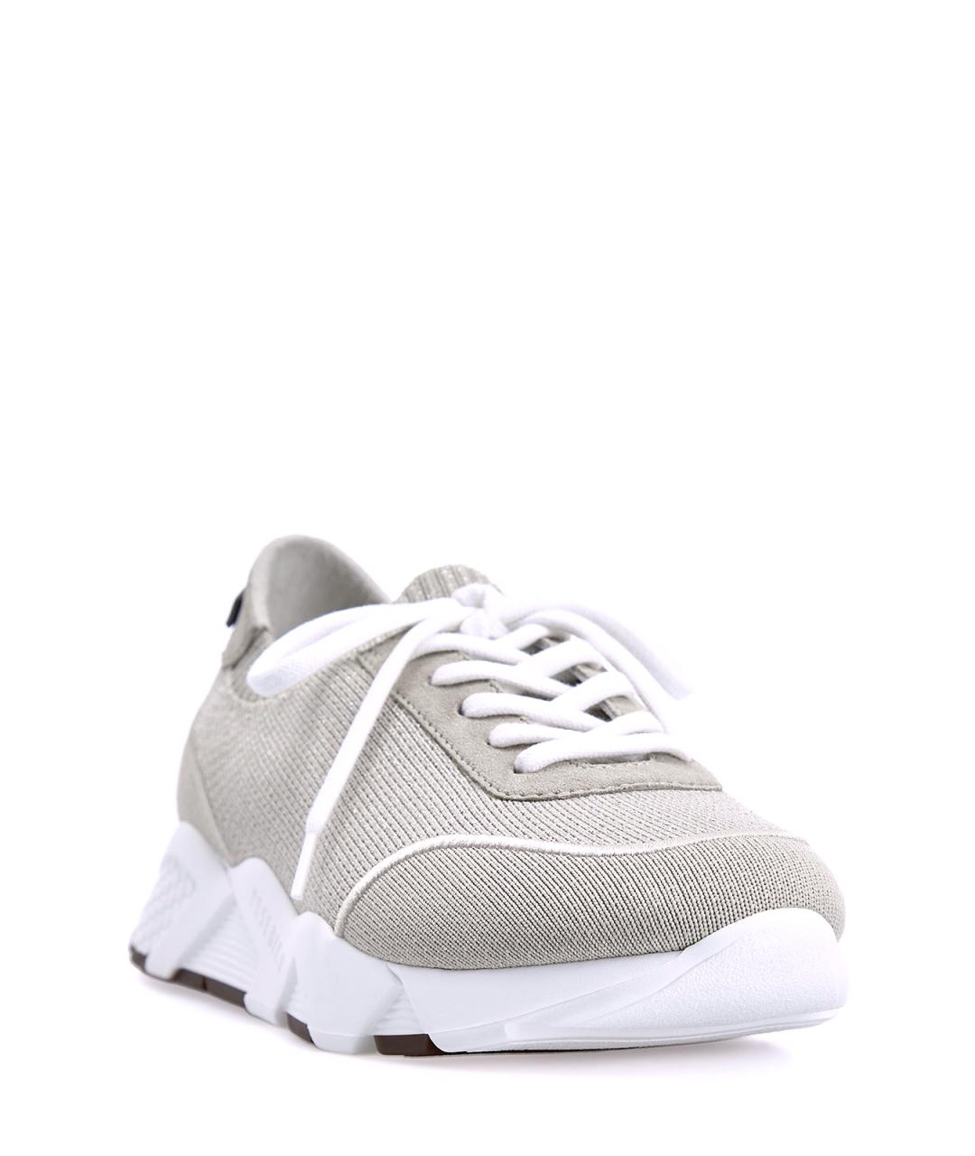 PESERICO Бежевые текстильные кроссовки, фото 3