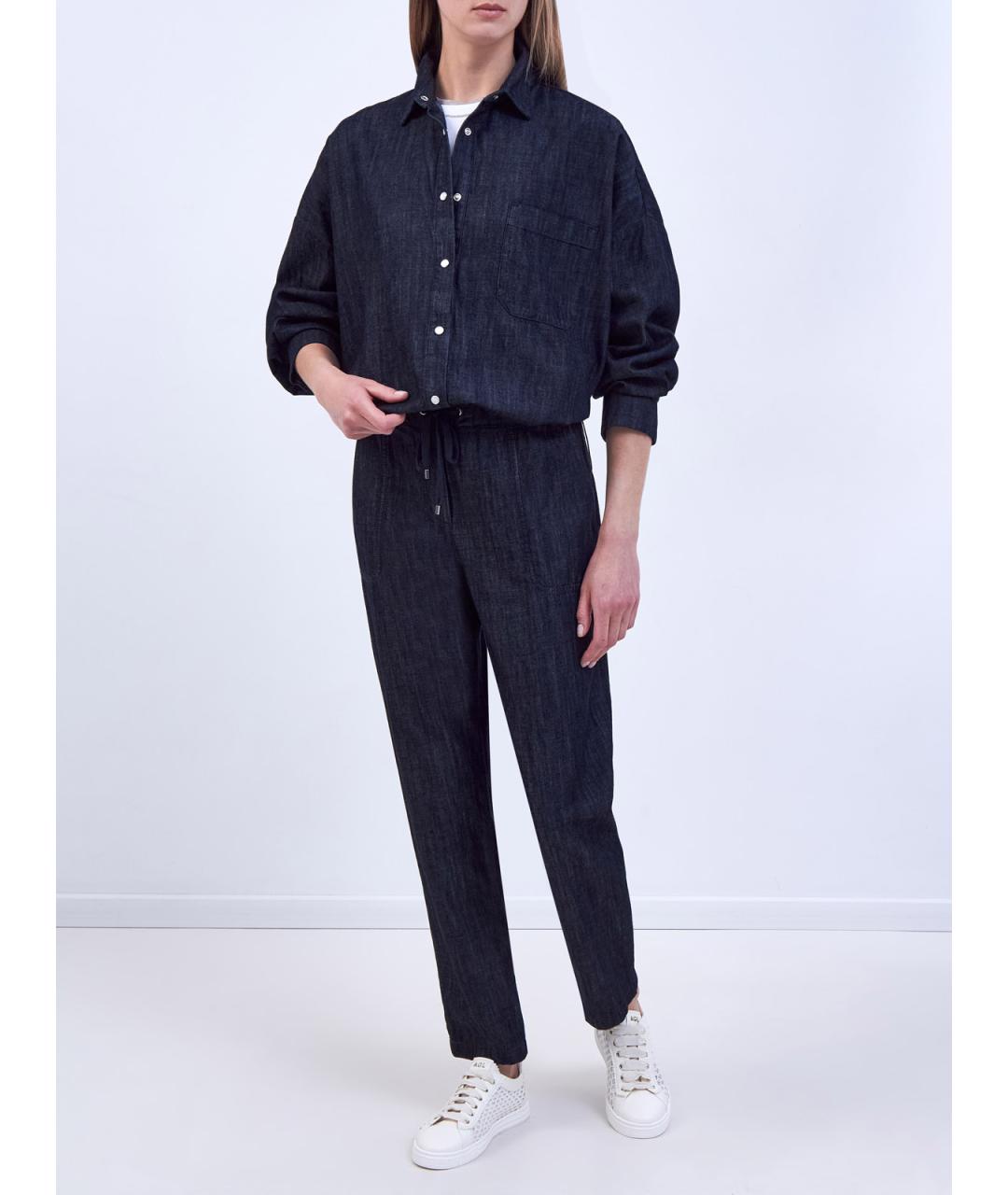 LORENA ANTONIAZZI Темно-синяя хлопковая рубашка, фото 2