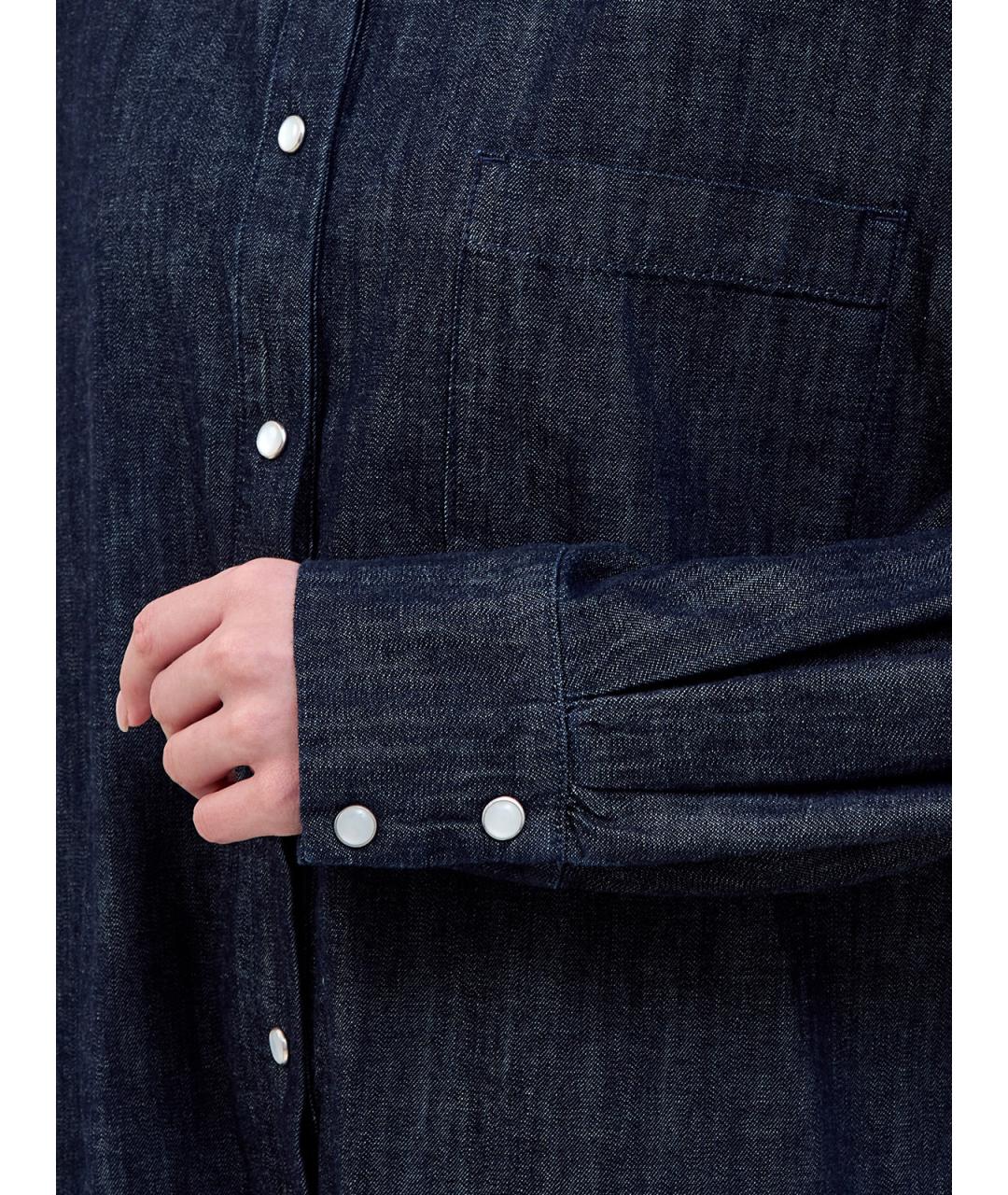 LORENA ANTONIAZZI Темно-синяя хлопковая рубашка, фото 5