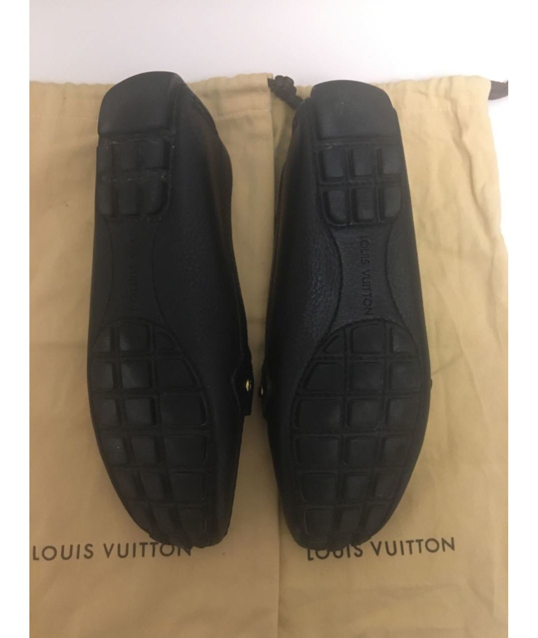 LOUIS VUITTON PRE-OWNED Черные кожаные мокасины, фото 6