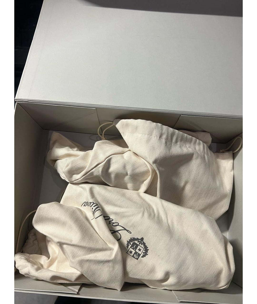 LORO PIANA Синие замшевые ботинки, фото 4