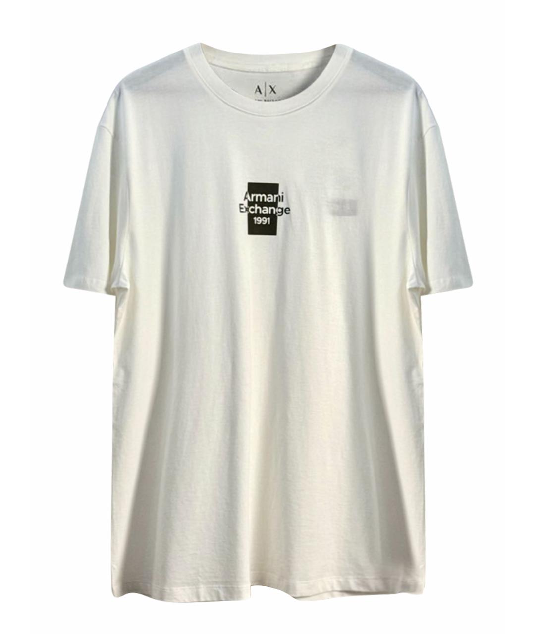 ARMANI EXCHANGE Белая хлопковая футболка, фото 1