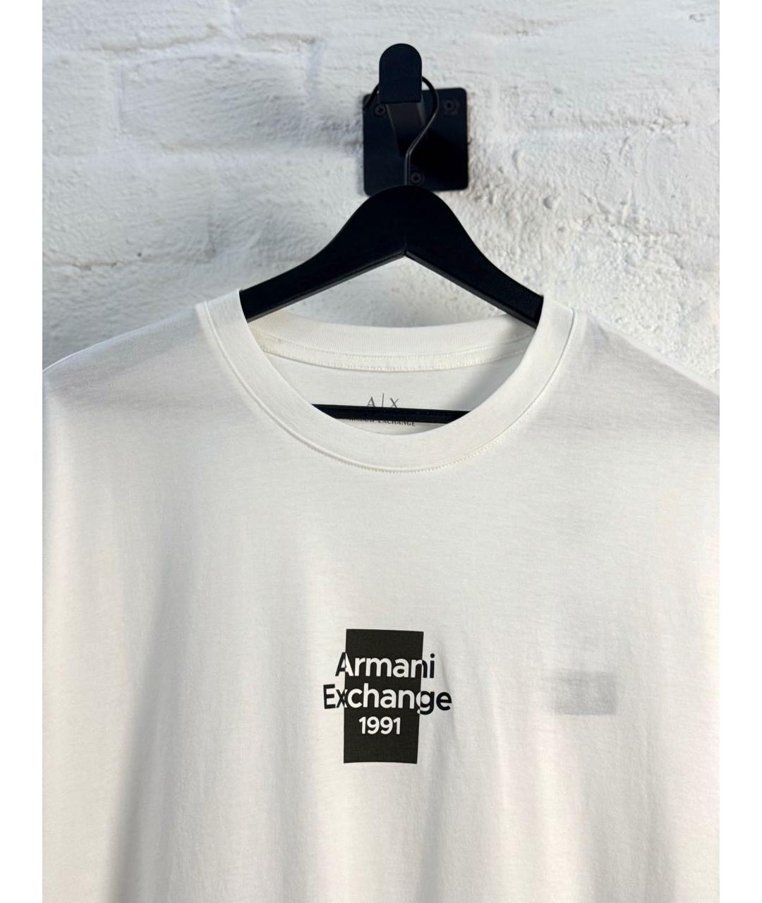 ARMANI EXCHANGE Белая хлопковая футболка, фото 2