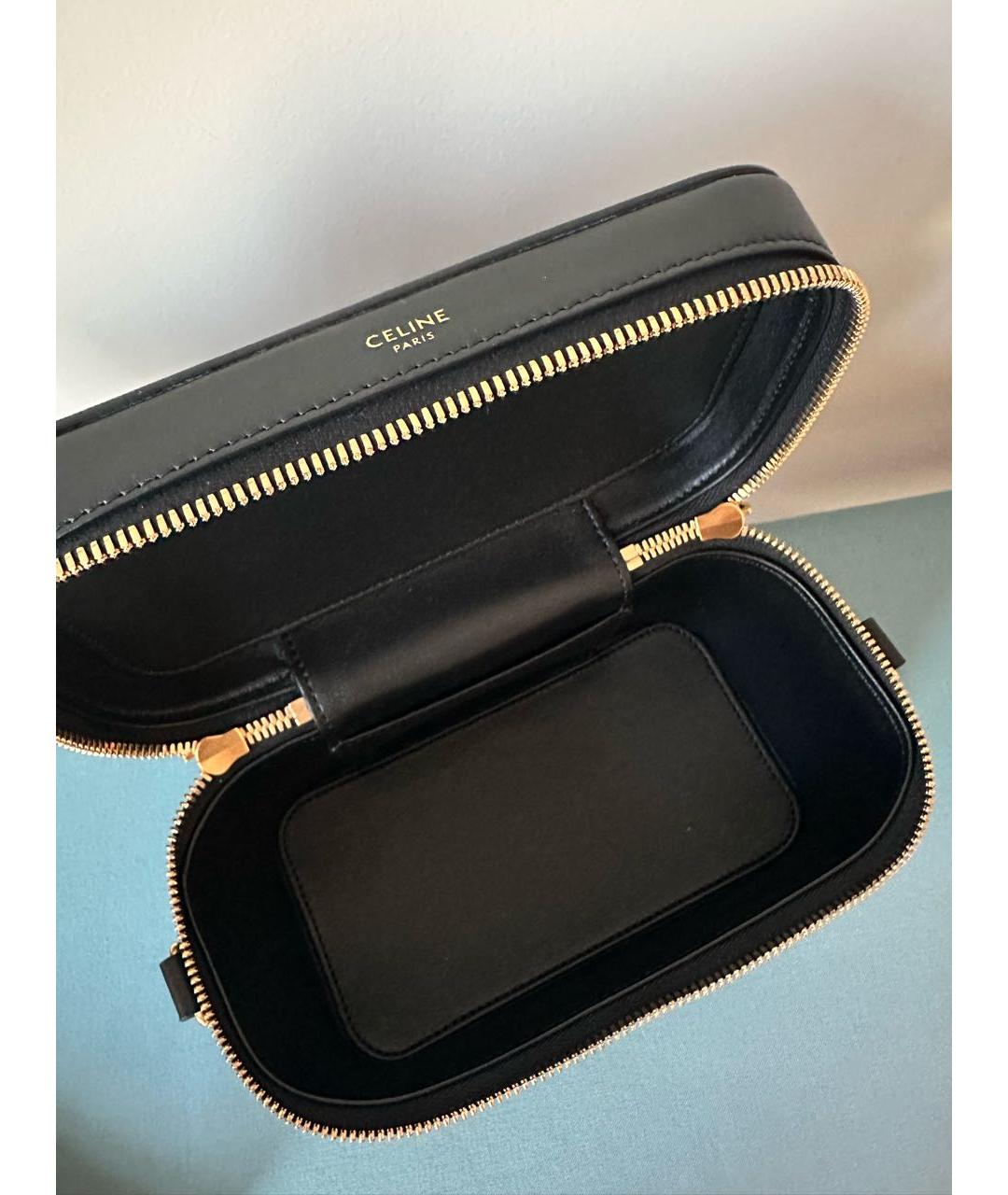 CELINE Черная кожаная сумка через плечо, фото 4
