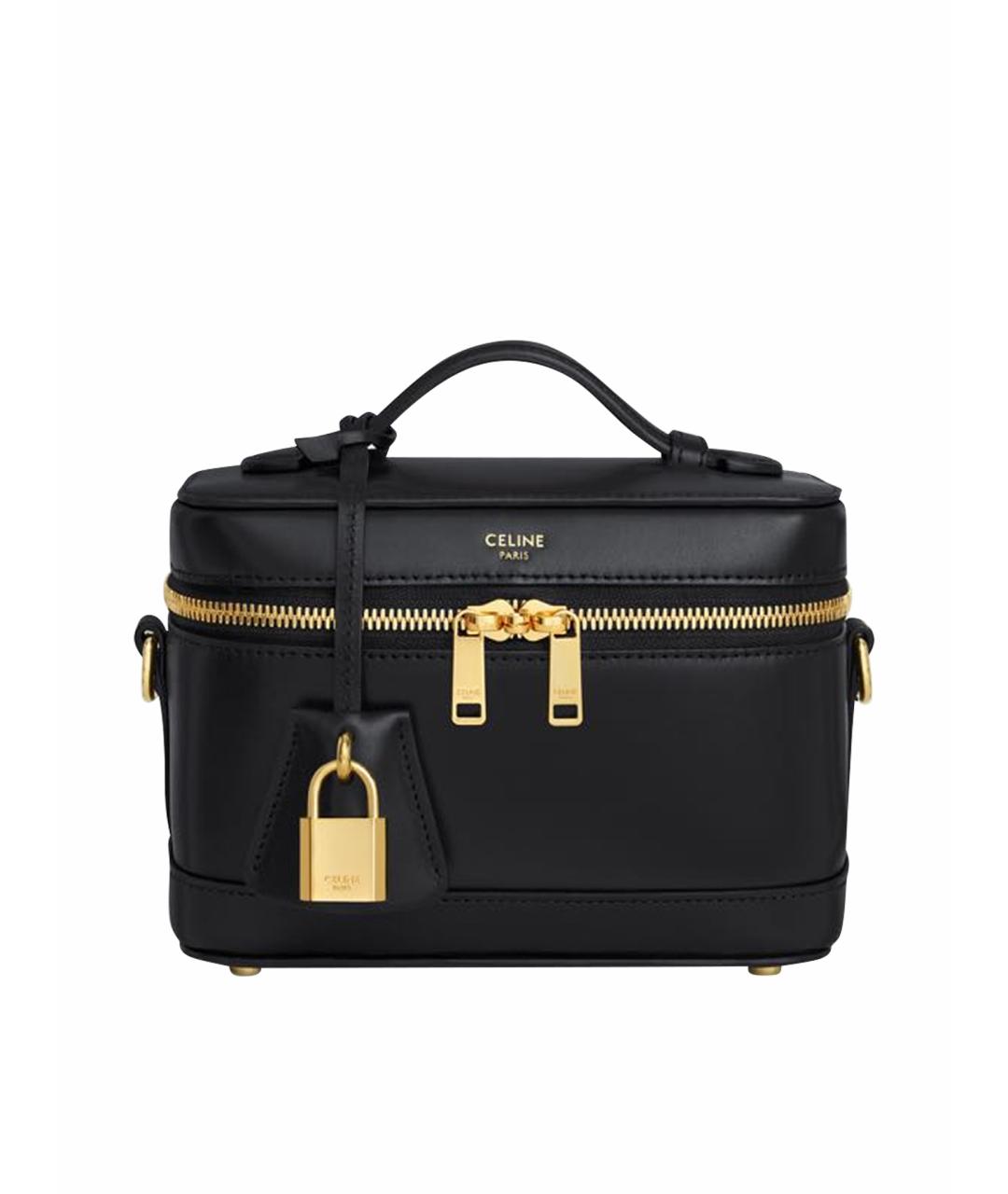 CELINE Черная кожаная сумка через плечо, фото 1