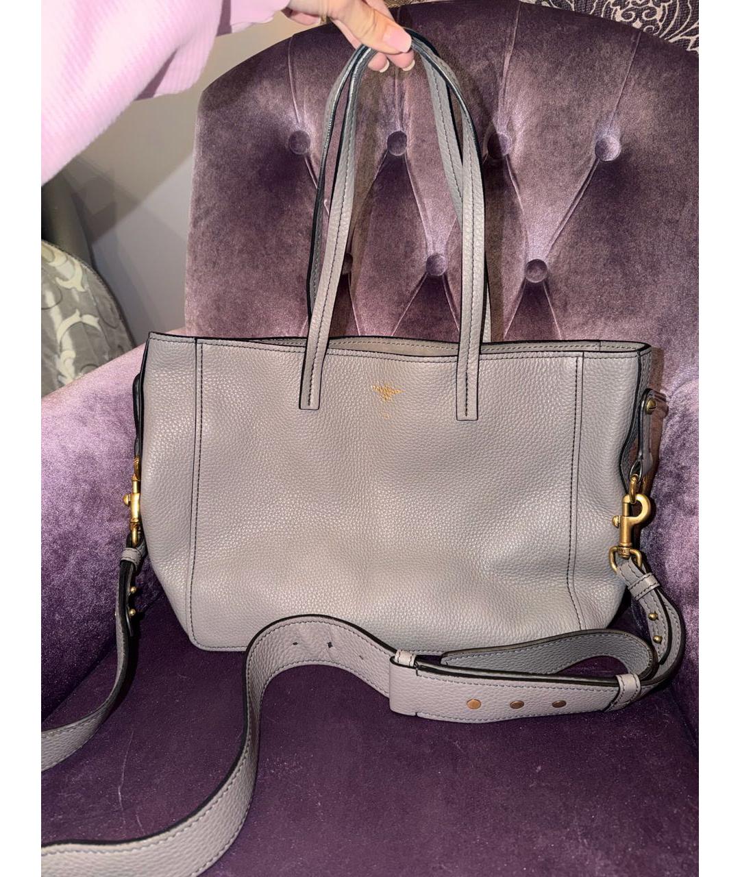 CHRISTIAN DIOR Серая кожаная сумка через плечо, фото 7