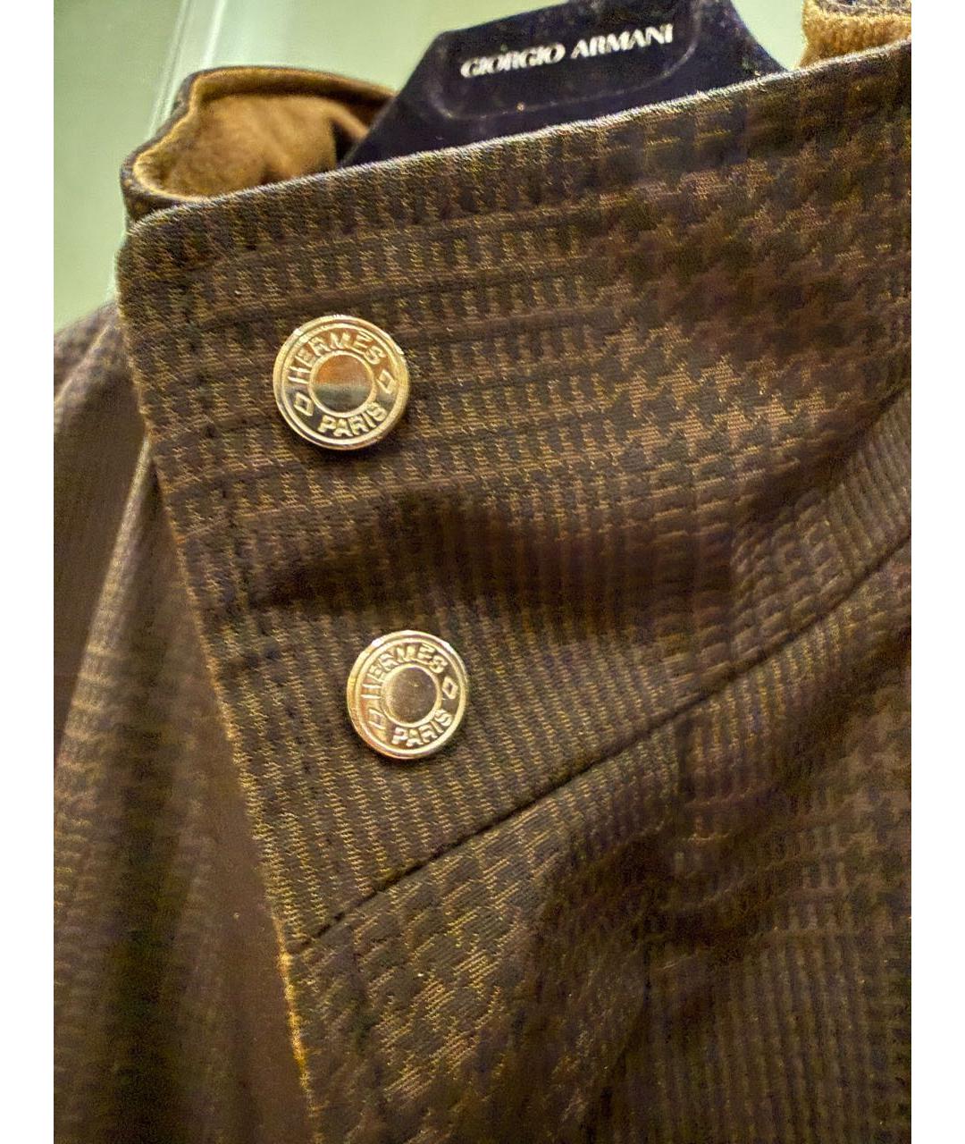 HERMES Коричневое кашемировое пальто, фото 3