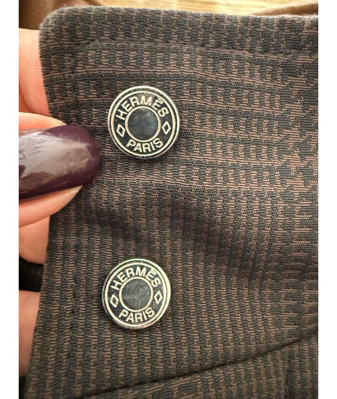 HERMES Коричневое кашемировое пальто, фото 4