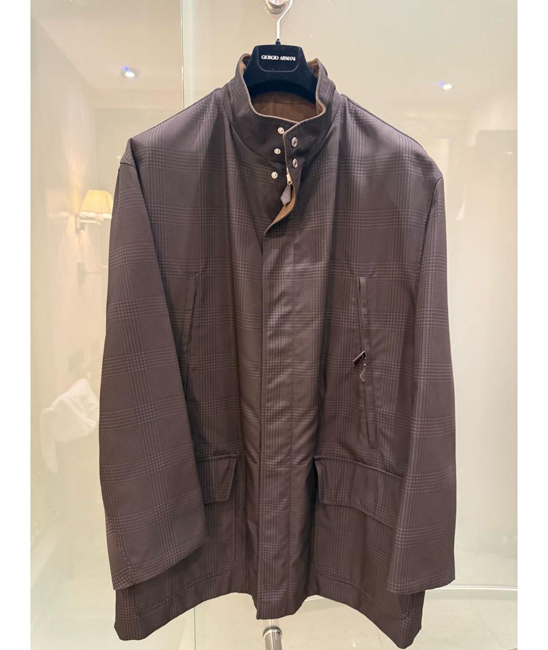 HERMES Коричневое кашемировое пальто, фото 8