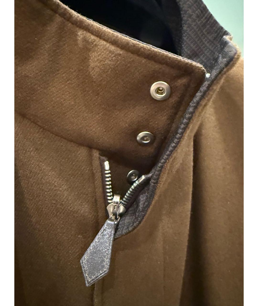 HERMES Коричневое кашемировое пальто, фото 2