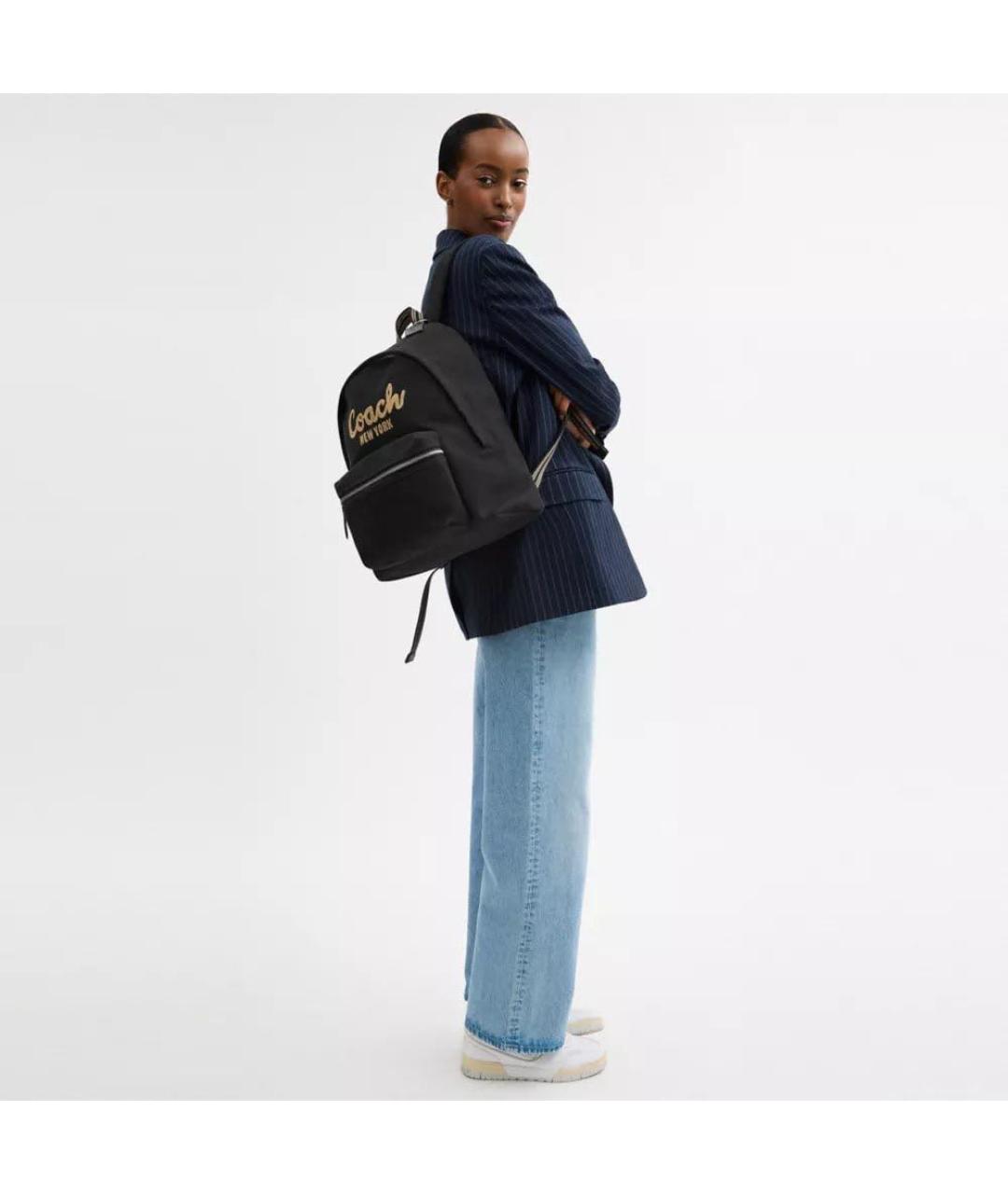 COACH Черный рюкзак, фото 5