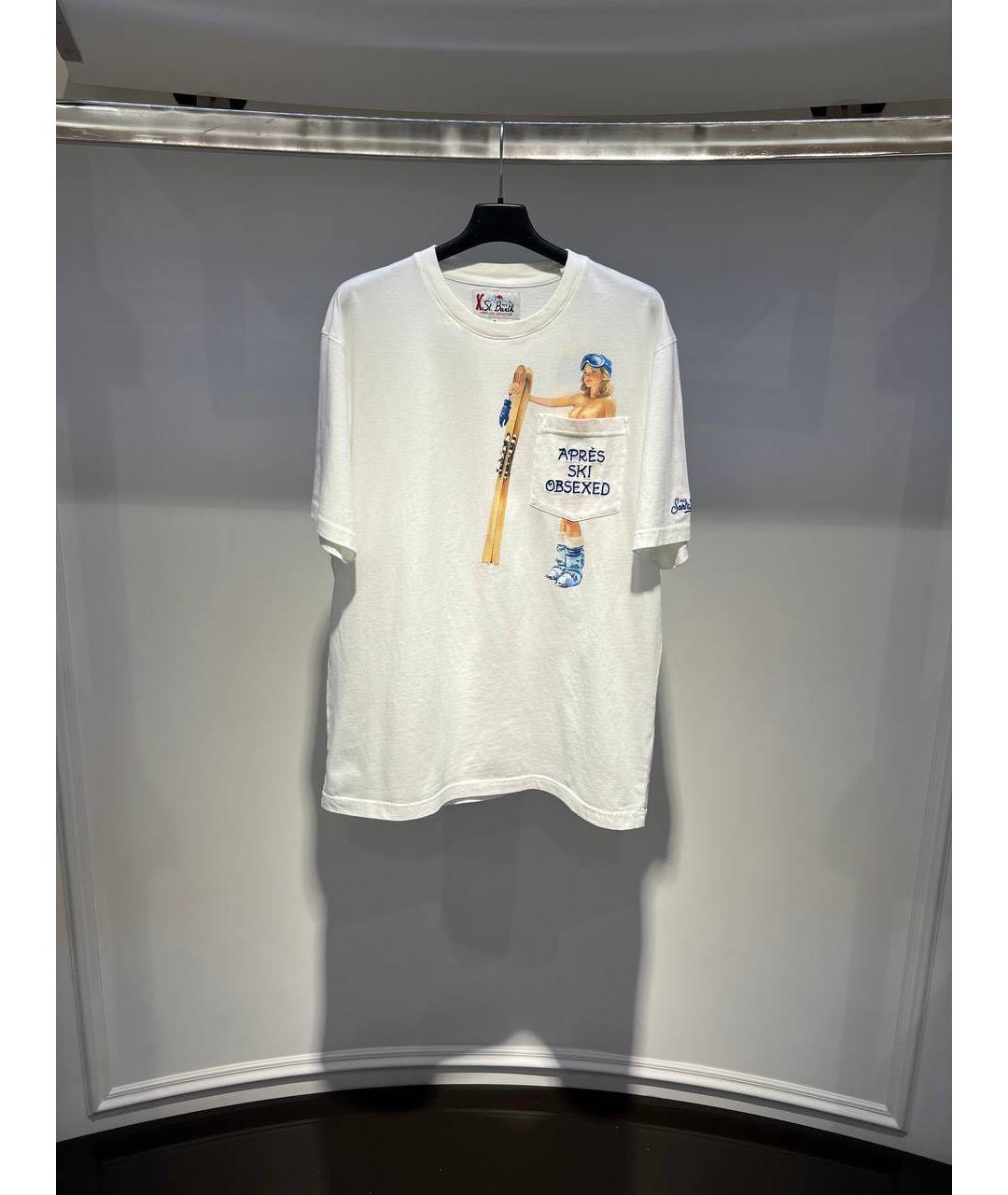 MC2 SAINT BARTH Белая хлопковая футболка, фото 2