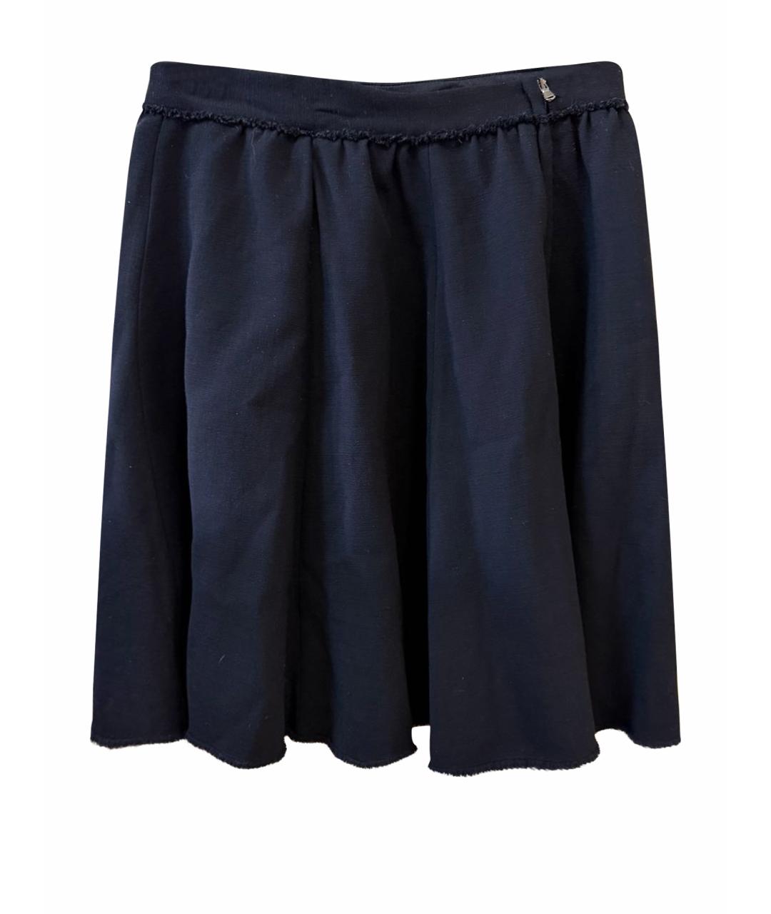 DOLCE&GABBANA Черная шерстяная юбка миди, фото 1