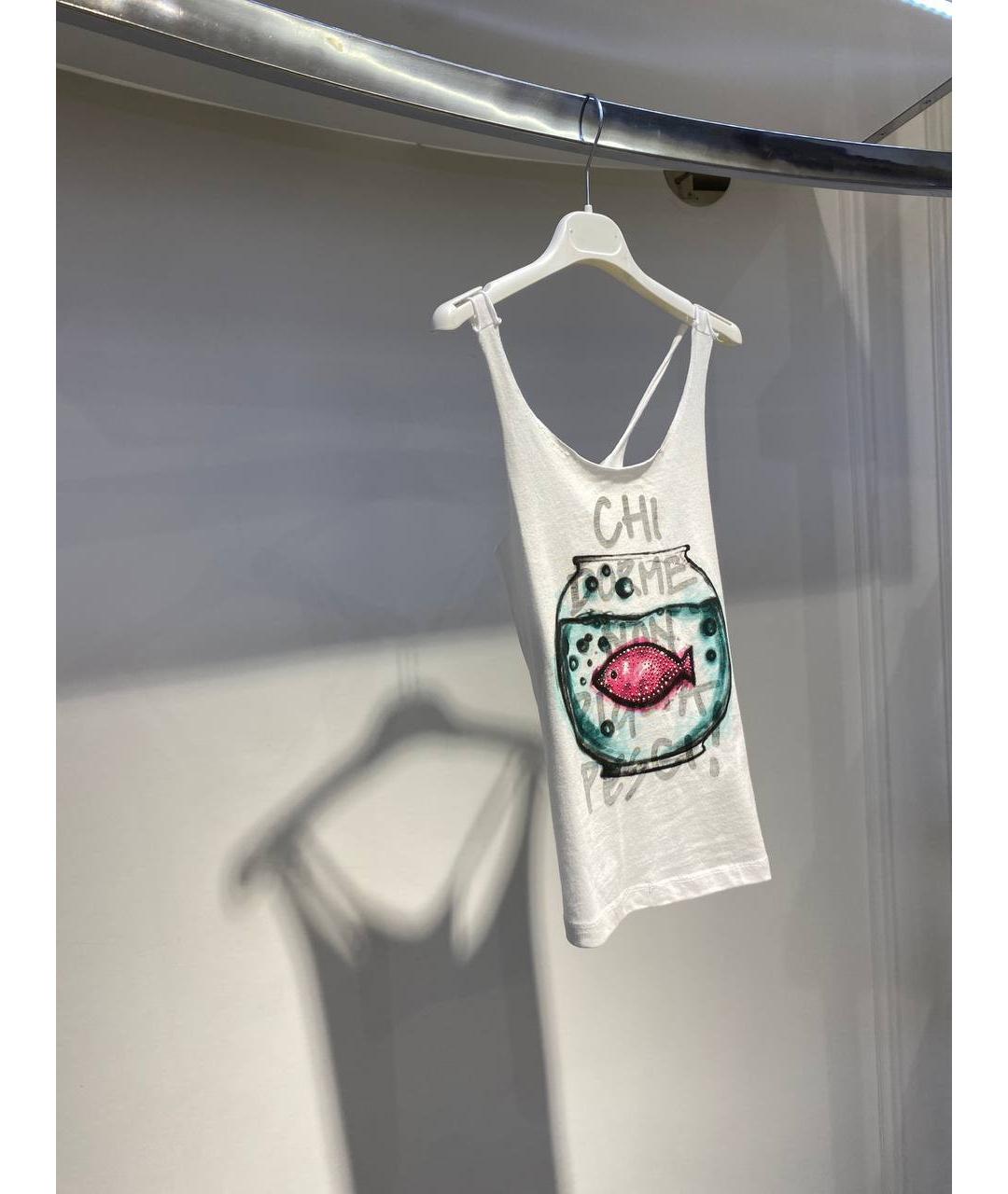 LIU JO Белый хлопковый детская футболка / топ, фото 2