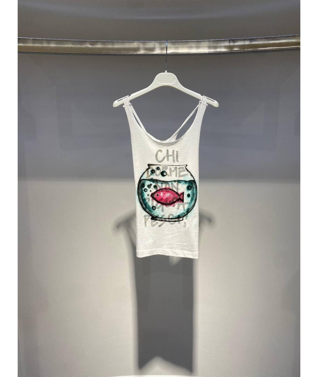 LIU JO Белый хлопковый детская футболка / топ, фото 4