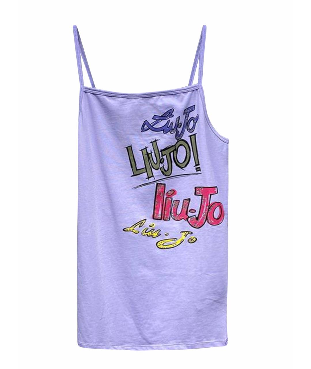 LIU JO Фиолетовый хлопковый детская футболка / топ, фото 1