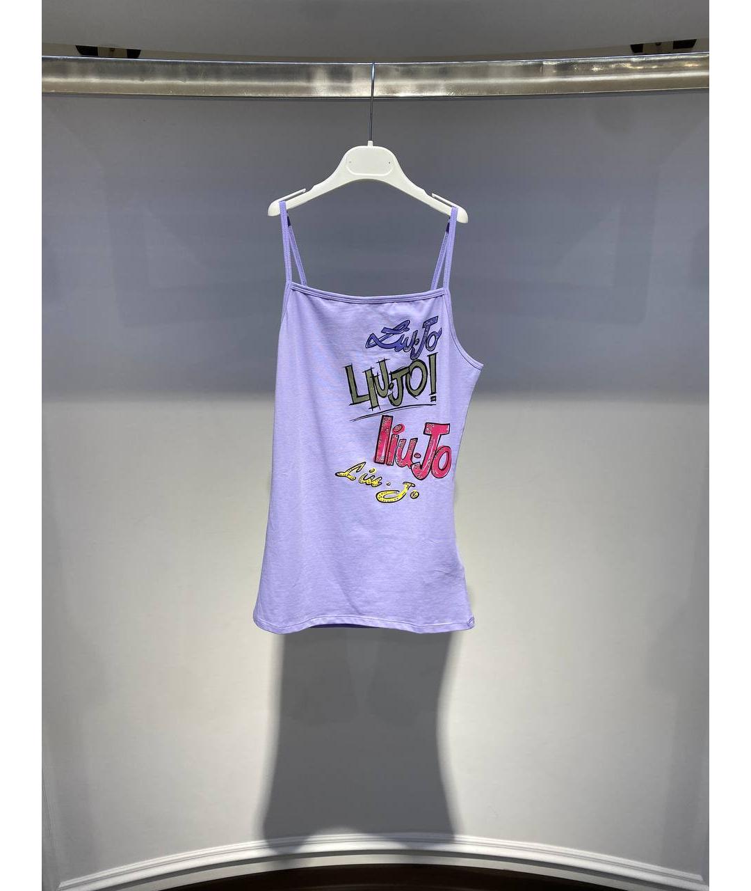 LIU JO Фиолетовый хлопковый детская футболка / топ, фото 4