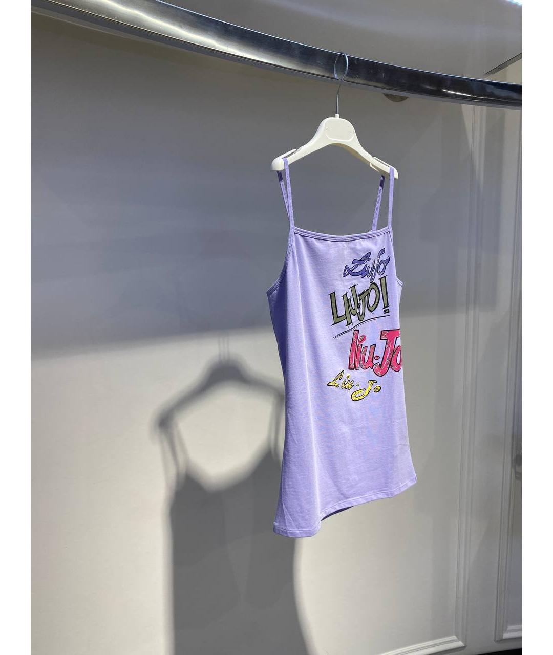 LIU JO Фиолетовый хлопковый детская футболка / топ, фото 2