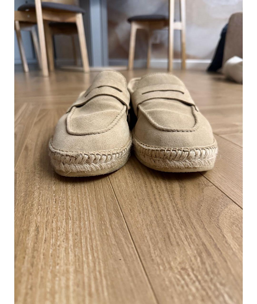 PESERICO Бежевые замшевые лоферы, фото 2