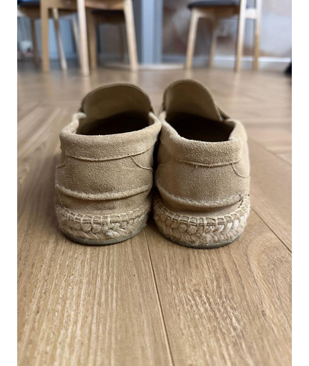 PESERICO Бежевые замшевые лоферы, фото 4
