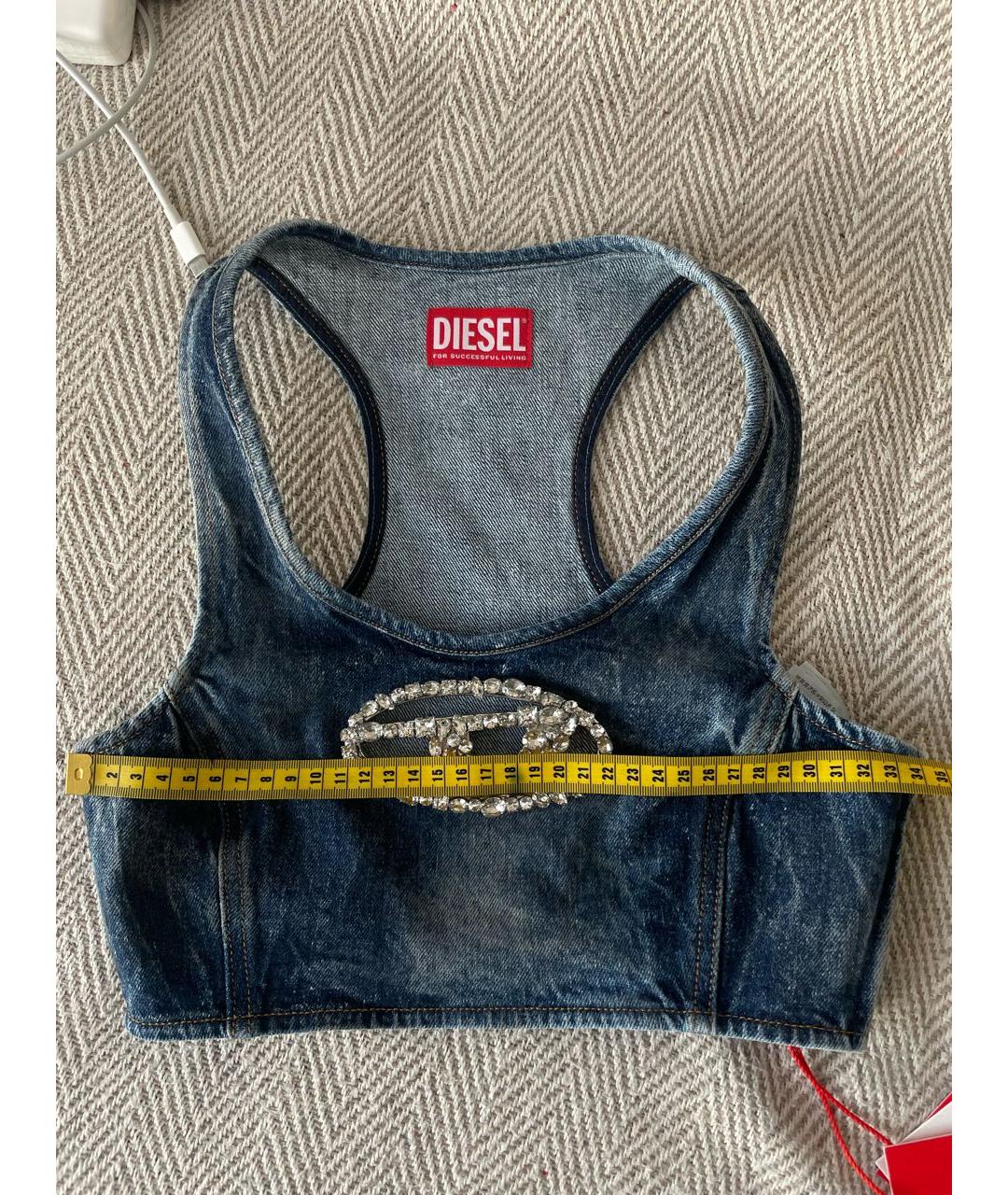 DIESEL Синяя хлопковая майка, фото 8