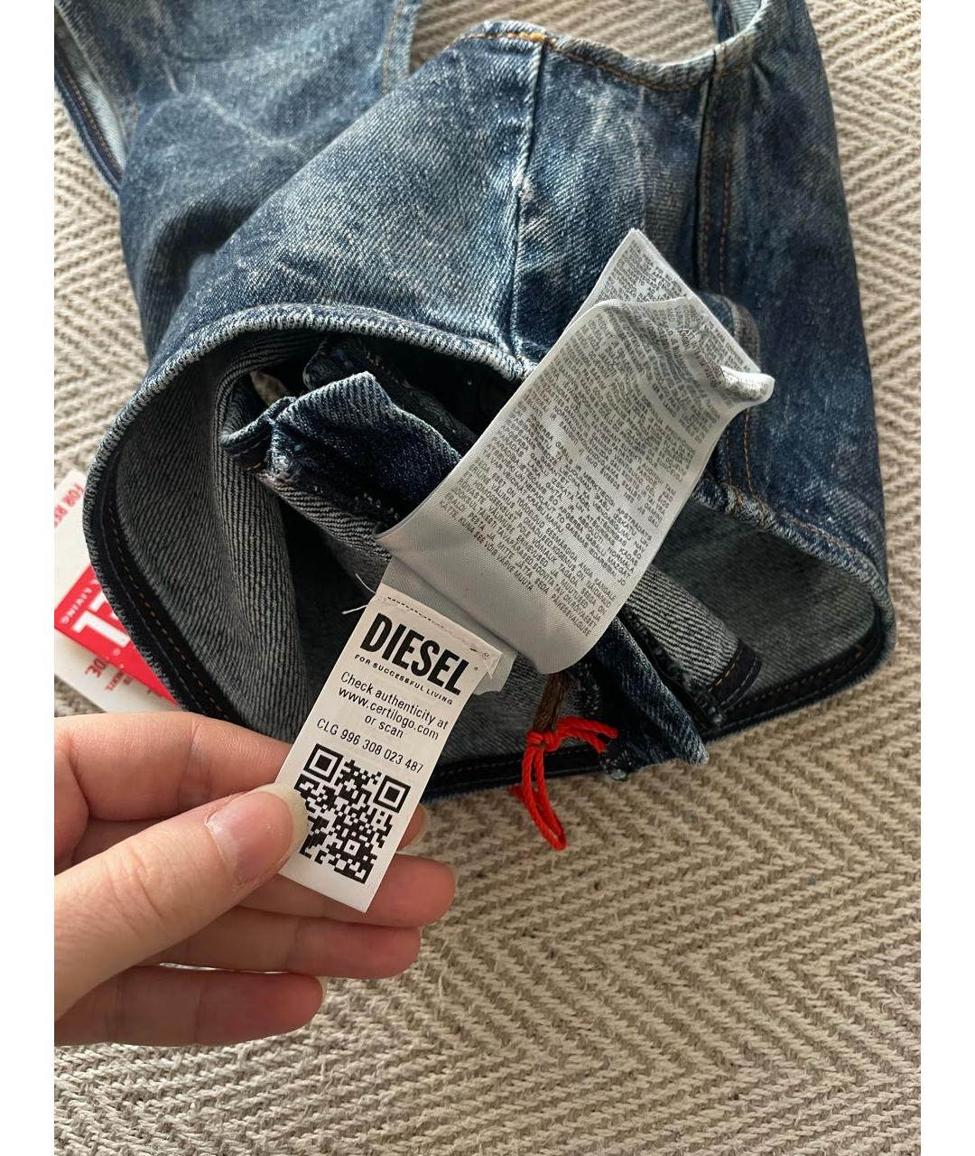 DIESEL Синяя хлопковая майка, фото 7