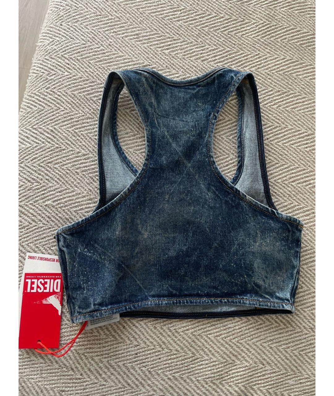 DIESEL Синяя хлопковая майка, фото 2