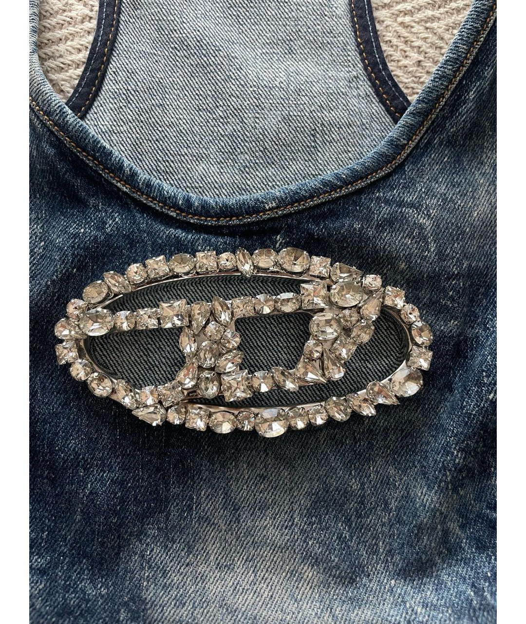 DIESEL Синяя хлопковая майка, фото 5