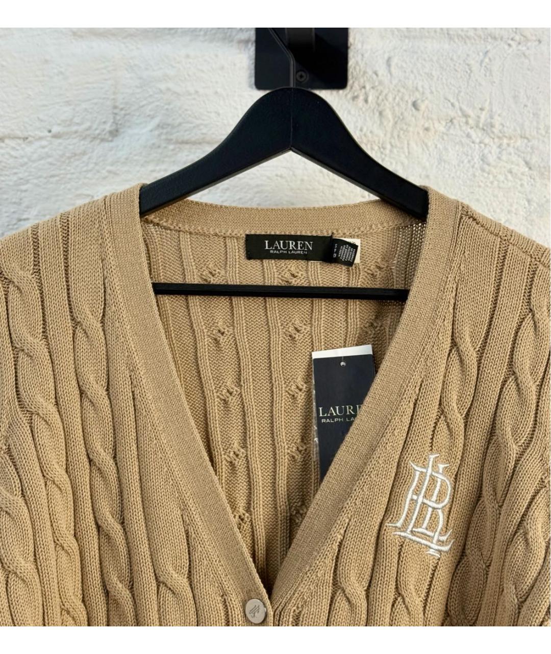 RALPH LAUREN Бежевый кашемировый кардиган, фото 3