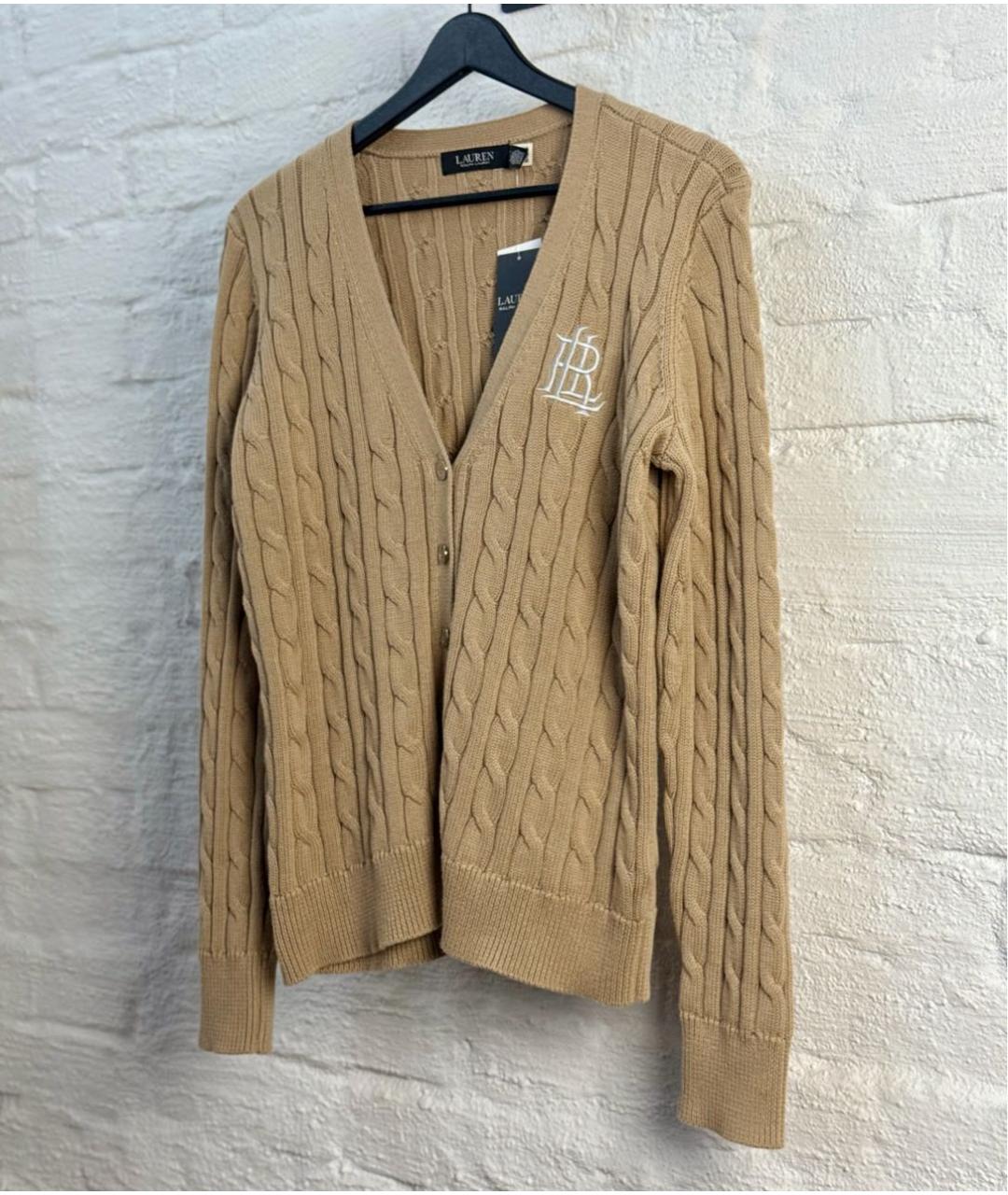 RALPH LAUREN Бежевый кашемировый кардиган, фото 2