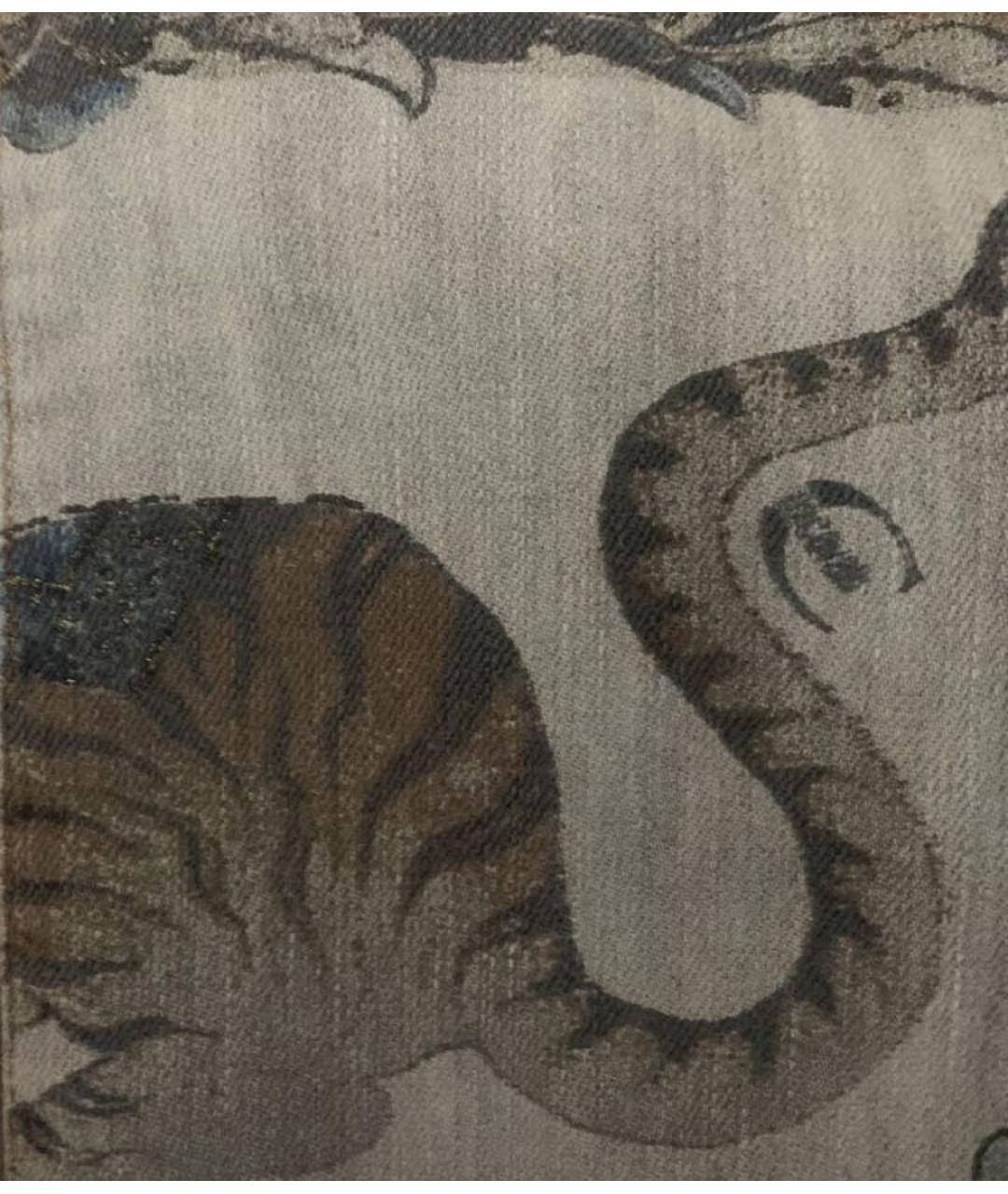 JUST CAVALLI Бежевые хлопко-эластановые прямые джинсы, фото 8