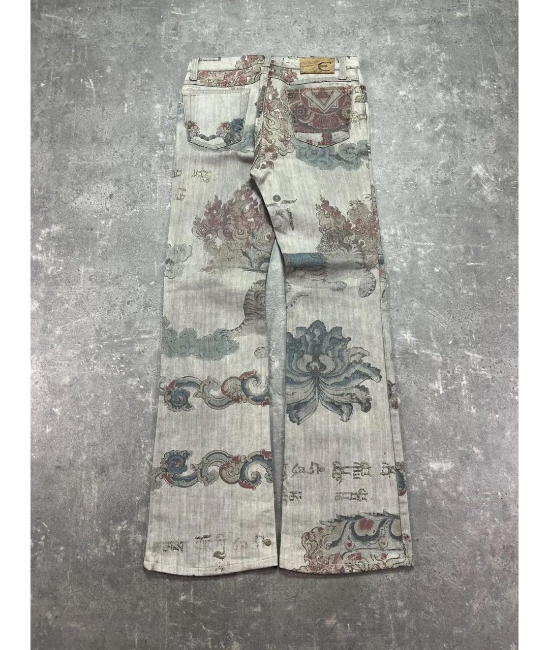 JUST CAVALLI Бежевые хлопко-эластановые прямые джинсы, фото 2