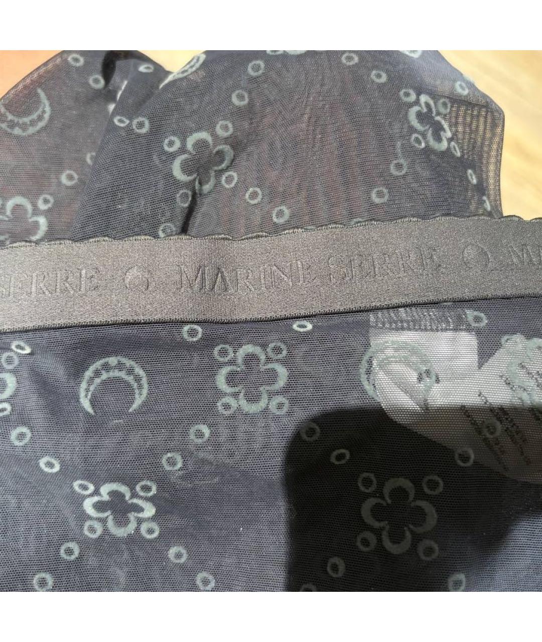 MARINE SERRE Черные леггинсы и велосипедки, фото 4