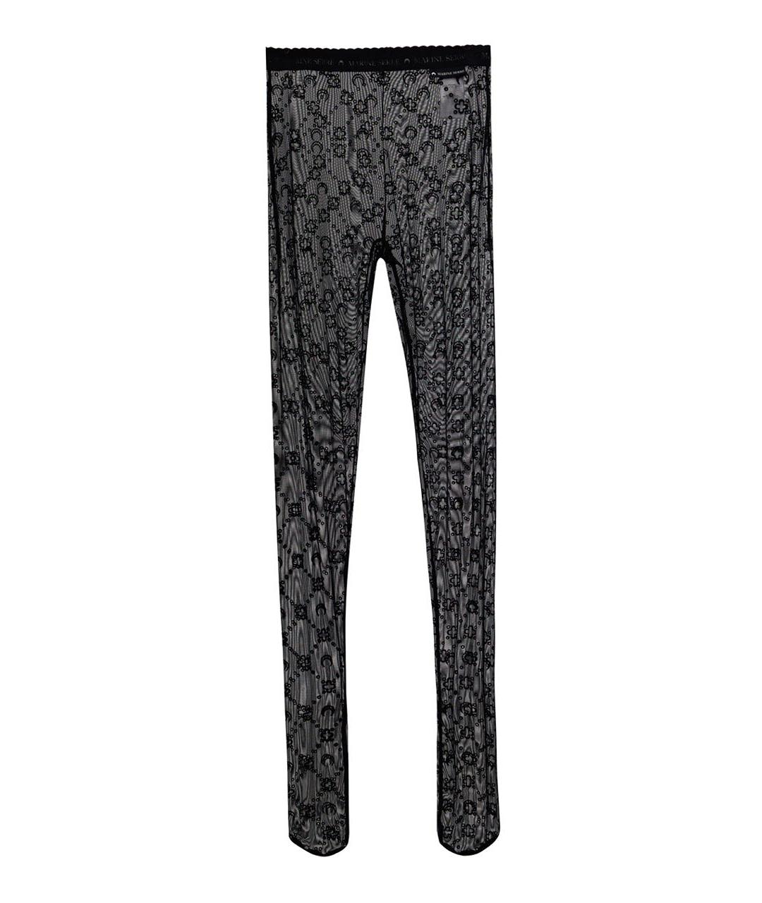 MARINE SERRE Черные леггинсы и велосипедки, фото 2