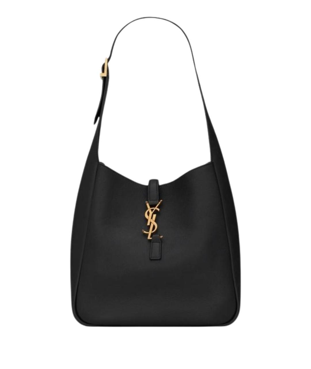 SAINT LAURENT Черная кожаная сумка через плечо, фото 1