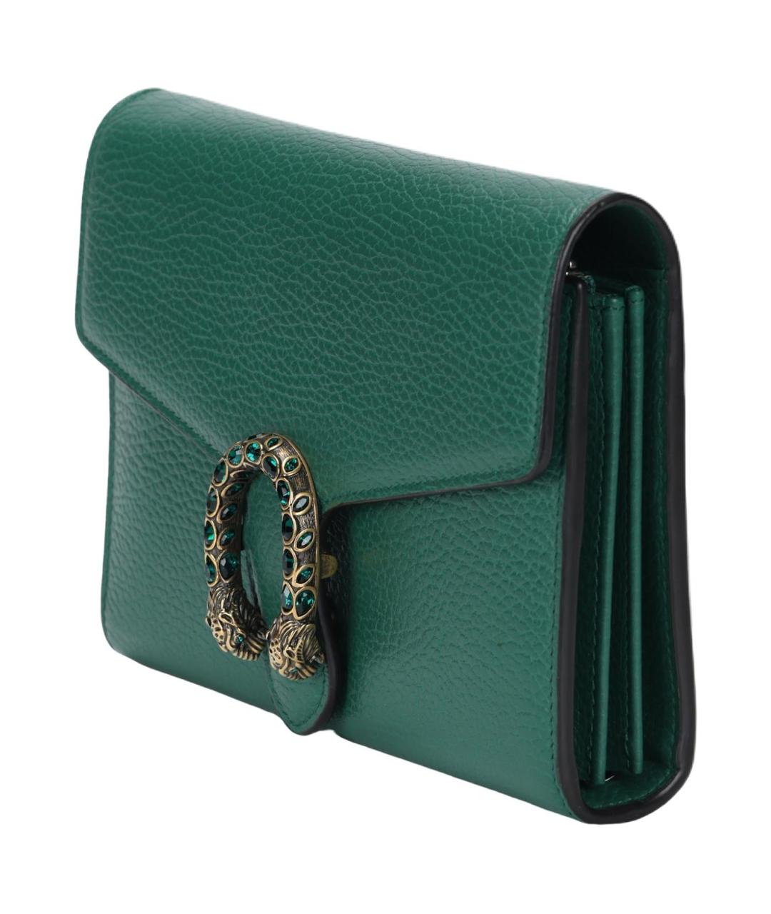 GUCCI Зеленая кожаная сумка через плечо, фото 2