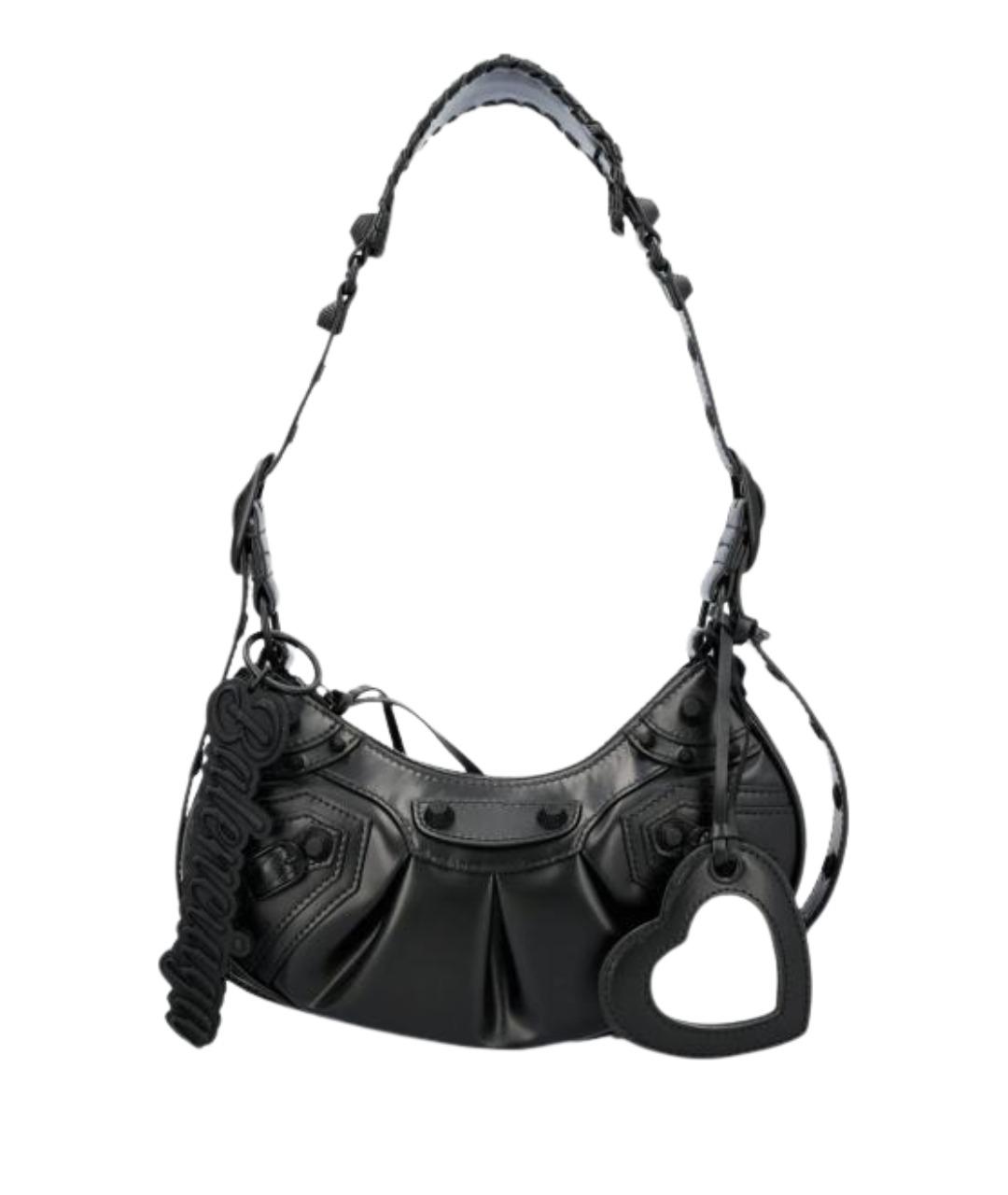 BALENCIAGA Черная кожаная сумка через плечо, фото 1