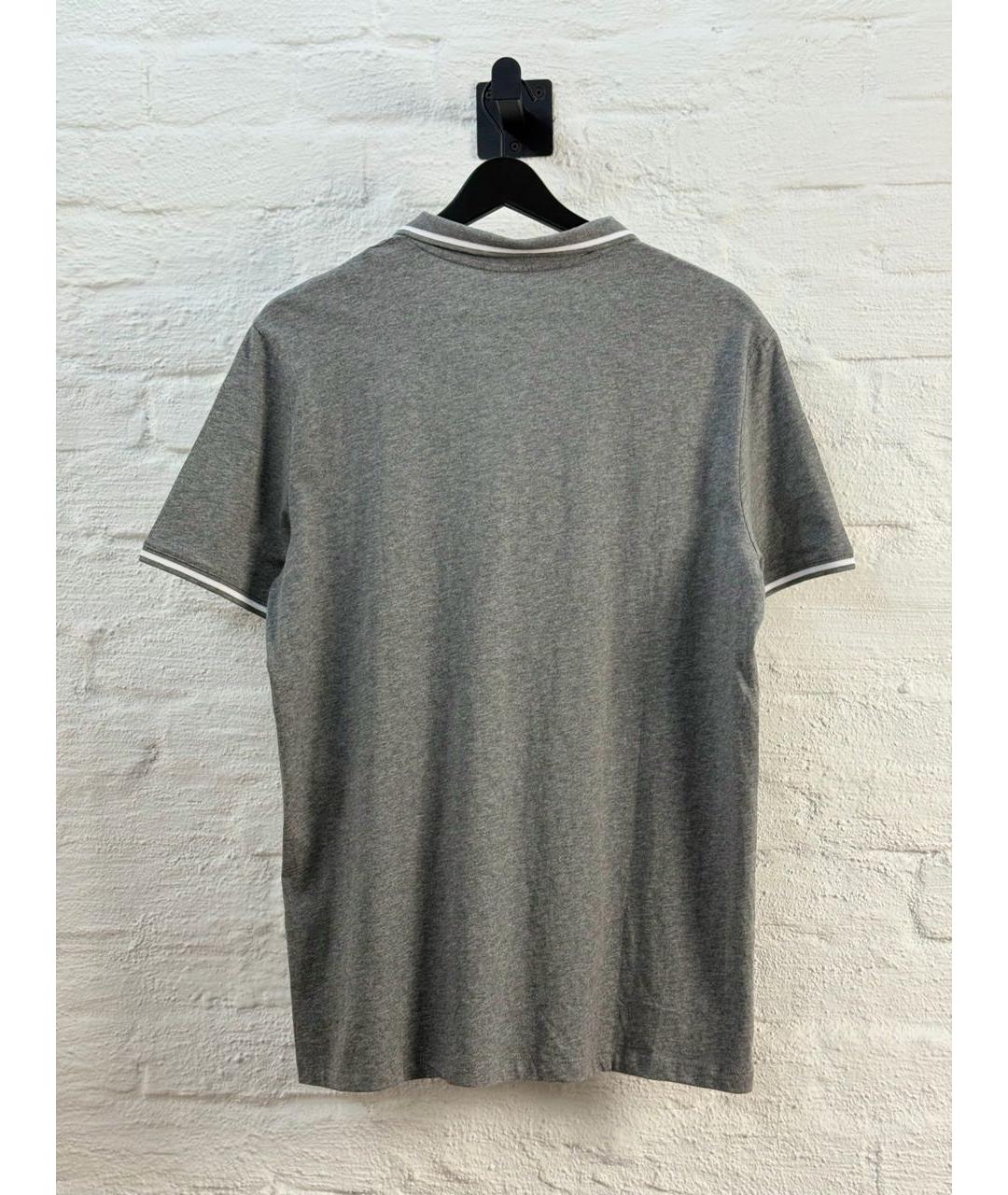 ARMANI EXCHANGE Серое хлопковое поло с коротким рукавом, фото 4