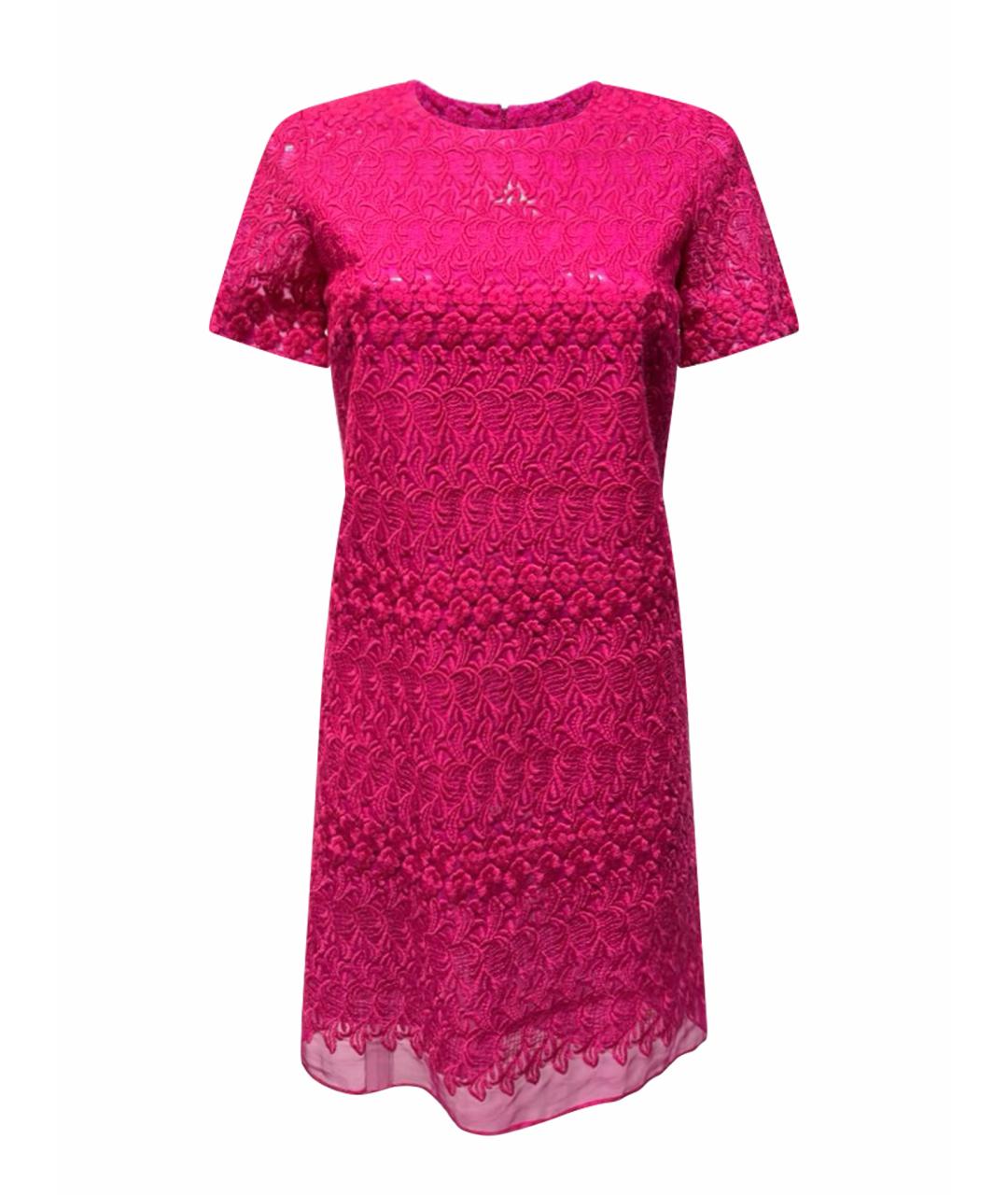 GIAMBATTISTA VALLI Фуксия шелковое коктейльное платье, фото 1