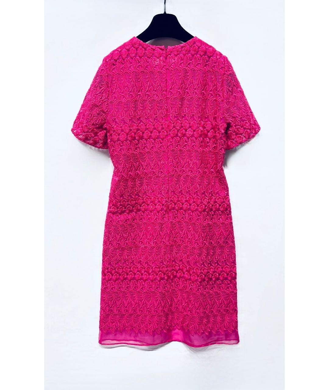 GIAMBATTISTA VALLI Фуксия шелковое коктейльное платье, фото 2