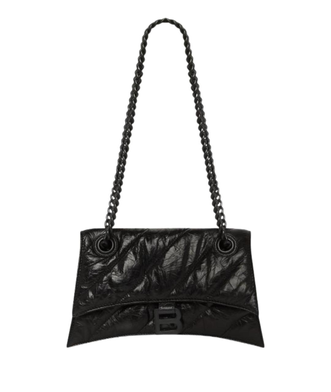BALENCIAGA Черная кожаная сумка через плечо, фото 1